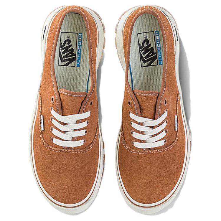 Vans Аутентичная кожа Vibram Удобные Простые Прочные Низкие парусиновые кеды Унисекс Коричневый VN0A5JLWBS8