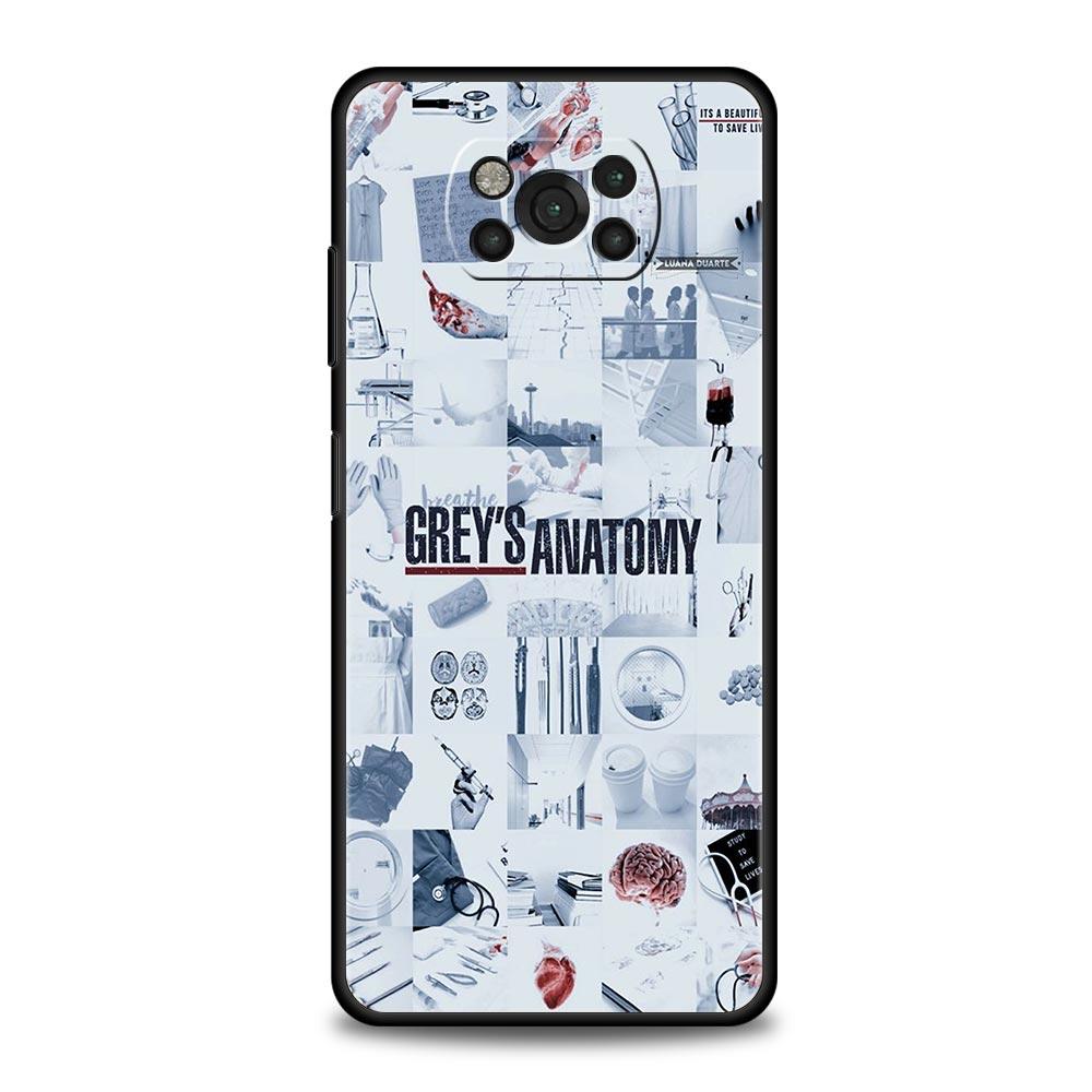 Чехол для телефона Grey's Anatomy для Xiaomi Poco F7 Ultra F6 F5 F4 F3 X6 X5 X4 X3 NFC C51 C55 M4 GT 5G Мягкий ТПУ корпус Fundas Сумки