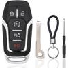 Замена корпуса брелока для Ford F150 F250 F350 Fusion Mustang Explorer Edge Lincoln MKZ MKC MKX 2014 2015 2016 2017 5-кнопочная накладка Бесключевой доступ