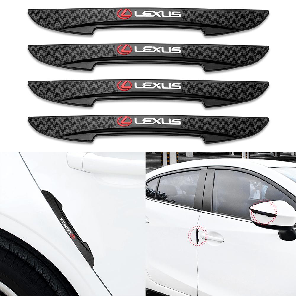 4Pcs Car Door Protector Anti-collision Strip Bumper Stickers Decals For Lexus LS LC IS350 ES300 GS350 CT200h GX460 LX570 RX500h ADS1