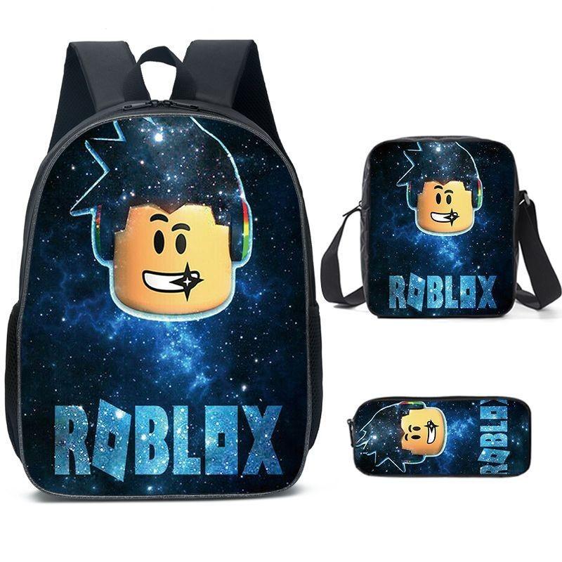 Просторный нейлоновый рюкзак Roblox 20-35 л, дышащий мультяшный рюкзак для студентов, для путешествий