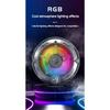 K20 Universal Portable Magnetic Semiconductor Phone Cooler with Digital Display RGB Lights Powerful Cooling Fan for Gaming