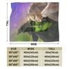 W-Wicked 2 Musical Movie Glinda Elphaba Blanket  Warm Soft Street Trend Plush Throw Blanket Flannel Bedspread Bed Cover