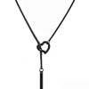 Colorful Love Double-layer Necklace, Niche Style Y-chain Collarbone Chain, Stainless Steel Does Not Fade