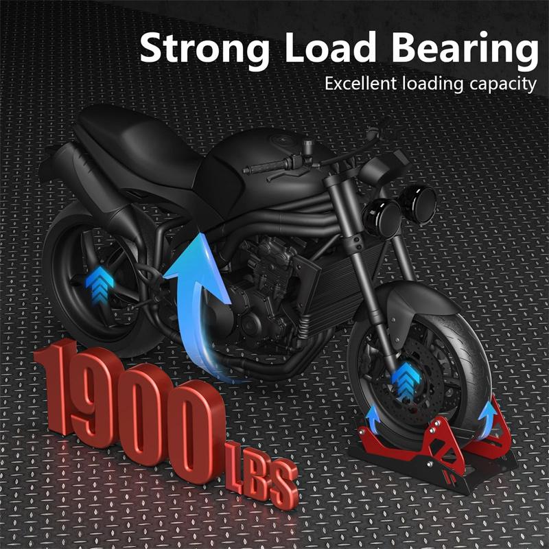 Motorcycle Trailer Heavy-Duty Iron Front Wheel Stand Wheel Chock Upright For Mount Trailer Rack Parking Fixed Frame Dirt Bike