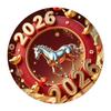 2026 Новогодние Украшения Магнитные 2D Плоская Акриловая Наклейка Лошадь Китайское Животное Магнит на Холодильник Для Двери Шкафчика Шкафа 8 см