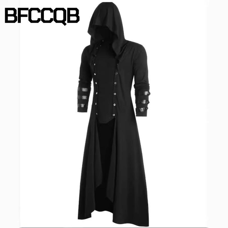 BFCCQB Мужские Винтажные Повседневные Однотонные с Принтом Осень Зима Куртки & Пальто