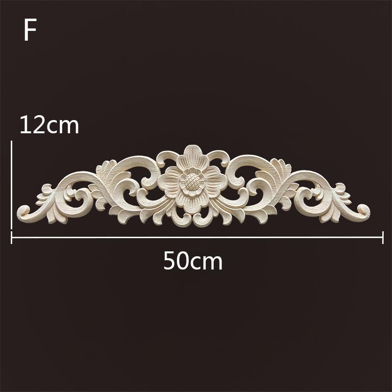 Wood Onlays and Appliques Home Decoration Bedroom Wood Capitals Furniture Appliques Wood Decal Floral Vintage Home Decor Items