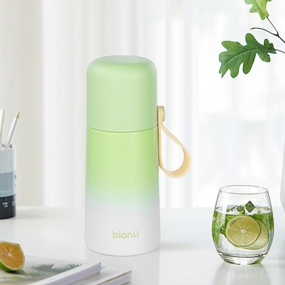 Creative Gradient Design Thermos Cup Leak-Proof High Appearance Insulated Cup Stainless Steel Double Lid Cup Daily Use