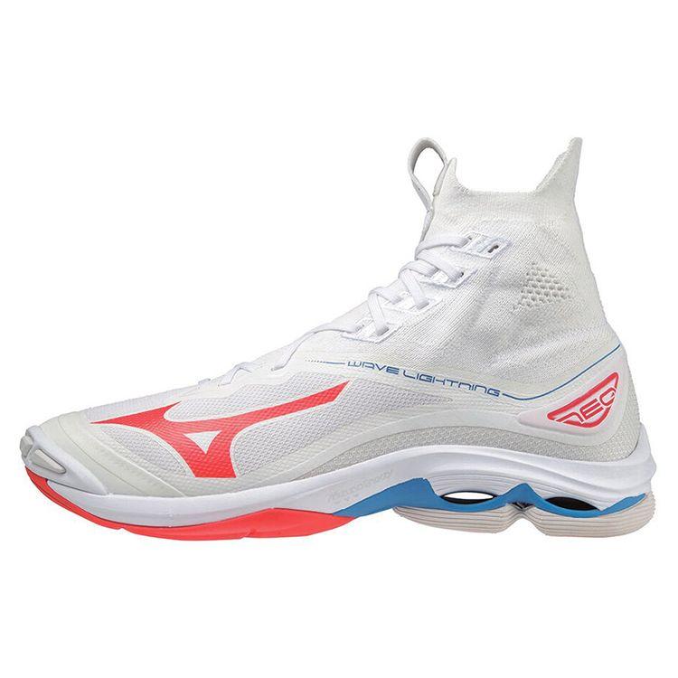 Mizuno Wave Lightning Neo Breathable Lightweight Durable Volleyball Shoes Unisex Shoes White Red V1GA200225