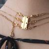 Multi Necklace Layering Clasp Magnetic Women Golden Silver Color Necklace Separator Multiple
