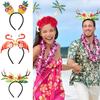 Tropical Summer Headwear Luau Palm Antler Headband Party Costume Stall Pedlar Supply for Picnic Pool Parties