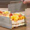 Rectangular Tiramisu Cake Mold Set Stainless Steel Baking Box with Cake Tray for Parties and Celebrations