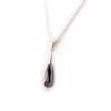 [L0671] - Black 'Scarlett' Silver Necklace