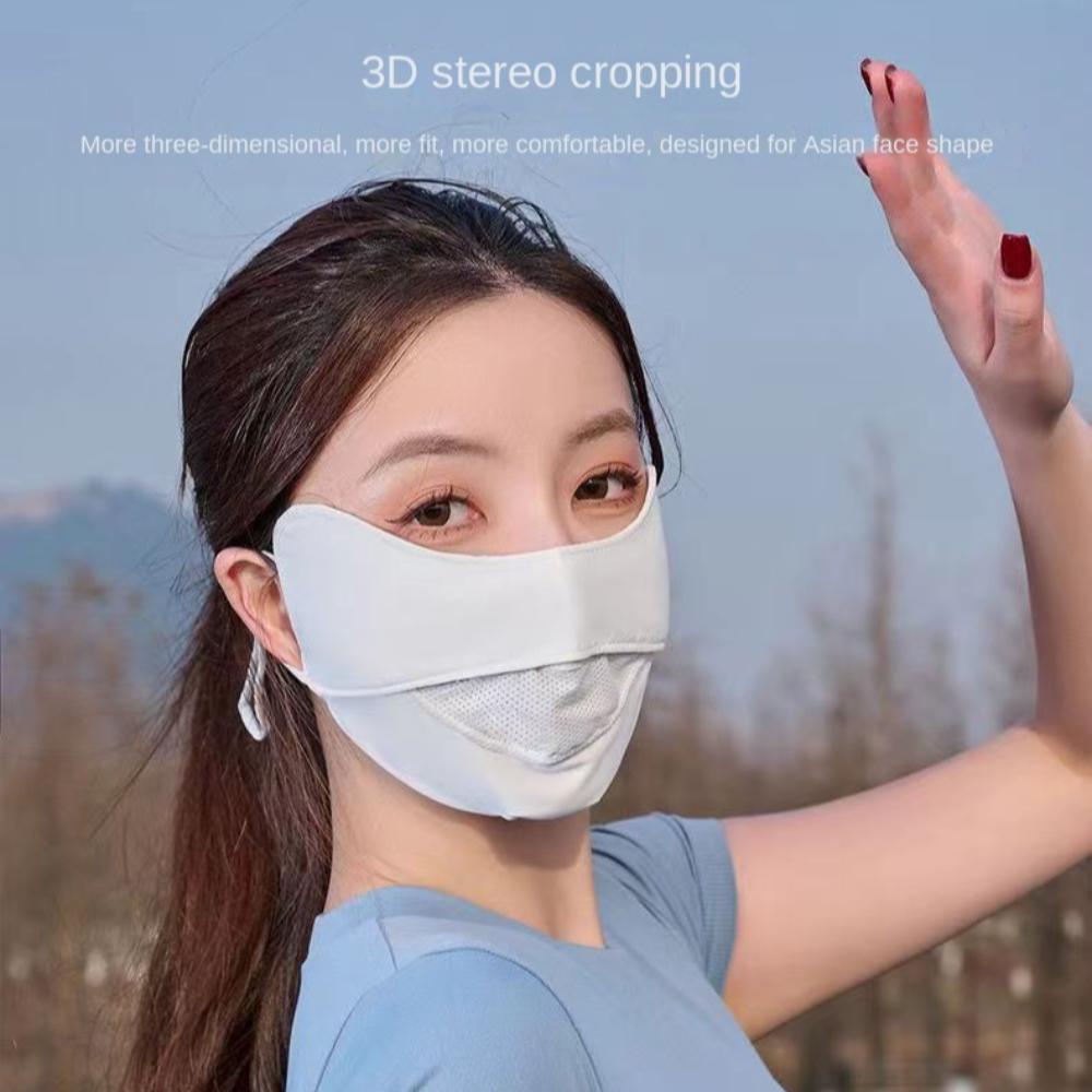 Breathable Suncreen Mask Adjustable Ice Silk Mask Gift Cycling Facemask  Outdoor Sports