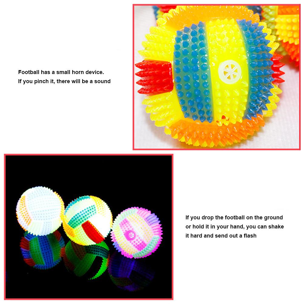 5 Pcs Flashing Jumping Balls Bouncy Stress Ball Toys Soft Spike Light Up Bouncy Balls Fitness