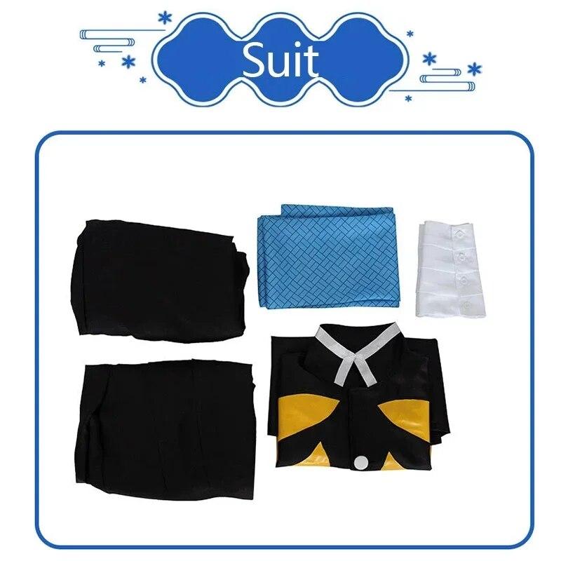 Demon Slayer Kaigaku костюмы для косплея пальто брюки полный комплект кимоно термостойкий синтетический парик аниме одежда косплей костюм парики