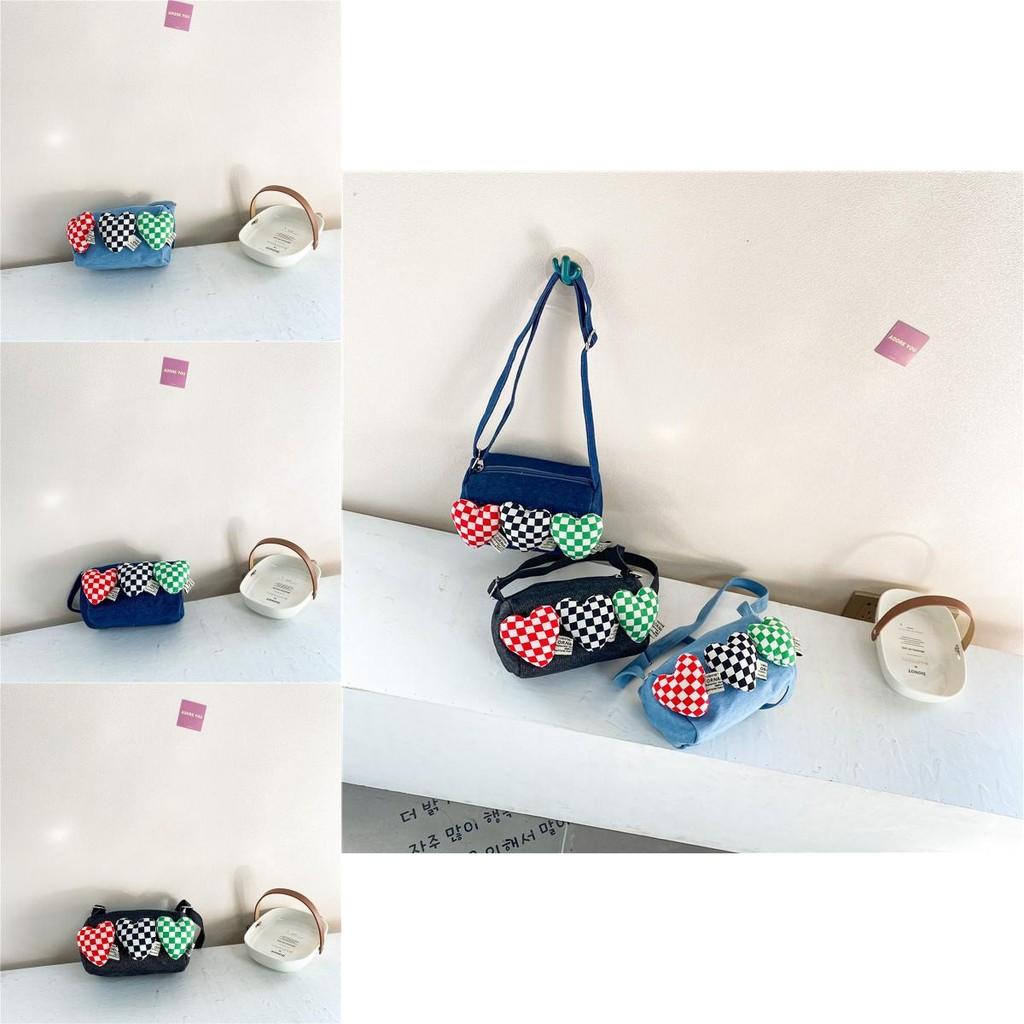 Stylish Baby Coin Purse Adorable Korean Style Children Shoulder Bag With Heart Design