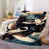 1pc Cranes Clouds Lightweight Flannel Blanket, Comfortable and Warm Blanket, for Office and Camping Sofa Bed, Livingroom061