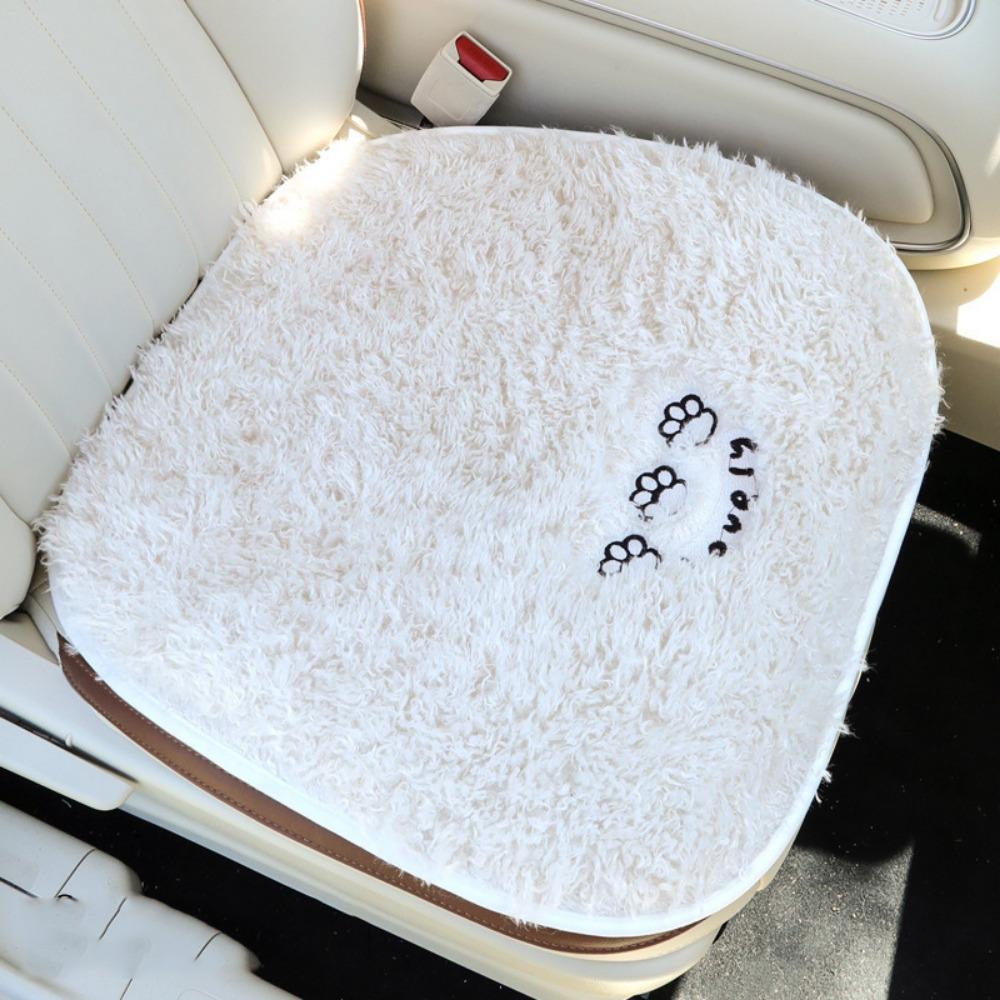Cartoon Cute Plush Car Seat Cushion Warm Car Backrest Durable Seat Protector Pad Drive