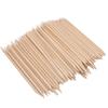 200pcs Double Heads Cuticle Pusher Wooden Stick Wooden Nail Stick Orange Wood Stick  Pedicure