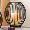 3-Piece Set, Black Lantern Candle Holder, Metal Vintage Wrought Iron Candle Holder, Standing Frame Craft Candle Holder Home Decoration Ornament