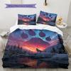 Bear Paw Wolf  Pattern Bedding Quilt Set Quilt Cover Pillowcase Home Decoration  Gift (1 * duvet cover + 2 * pillowcase, without core)