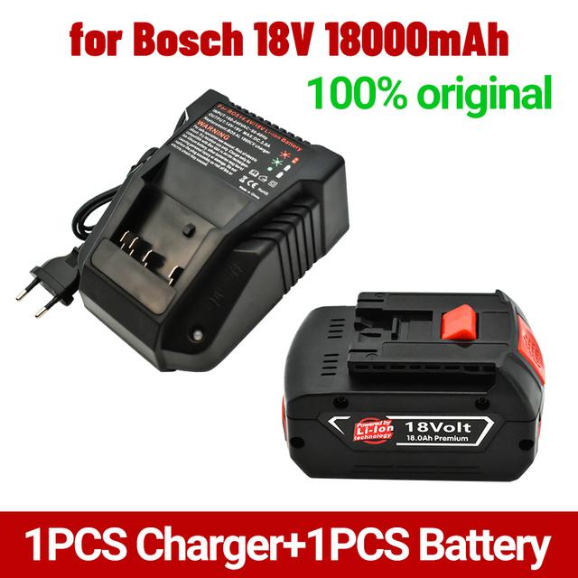 Новый аккумулятор 18 В 18.0ah для электрической дрели Bosch 18 В литий-ионный аккумулятор Bat609, Bat609g, Bat618, Bat618g, Bat614 + зарядное устройство