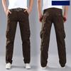 2025 Новые мужские брюки-карго с несколькими карманами, свободные прямые рабочие брюки для улицы, военные брюки большого размера для мужчин
