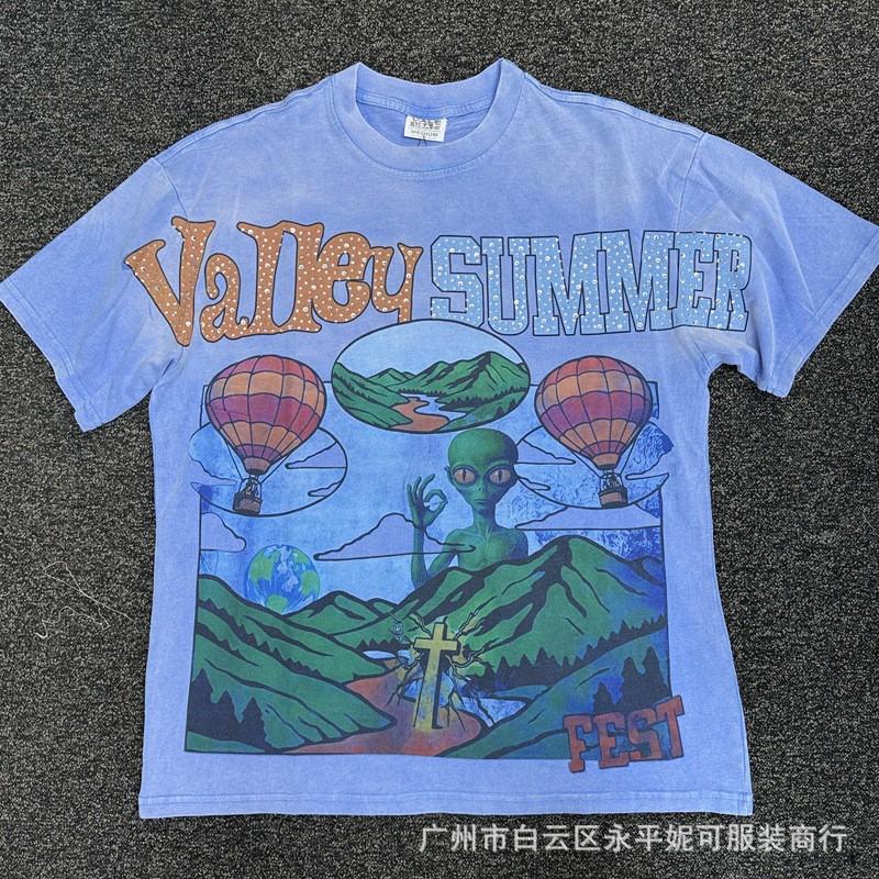 Mens Womens Loose Fit Streetwear Cotton Tee With Creative Graphic Print Casual Short Sleeve T-Shirt