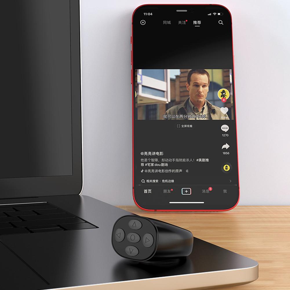 Кнопка спуска камеры с Bluetooth-совместимостью 5.3 Автокликер для смартфона Устройство-кольцо для экрана телефона для Android IPhone Планшетов
