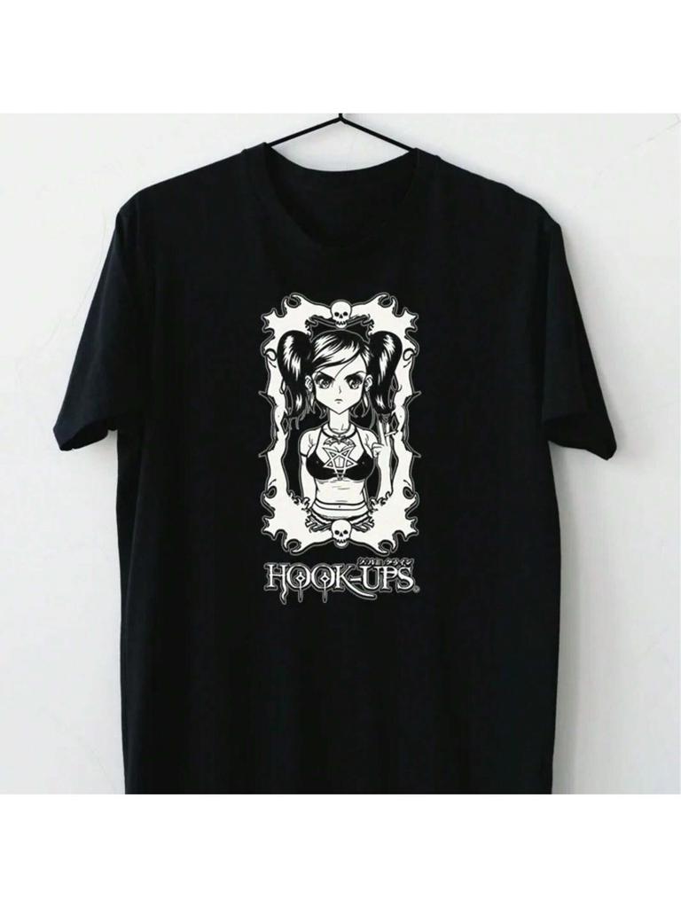 Hookups Sakteboard Lucinda Goth Girl Smoking T-Shirt S-4XL
