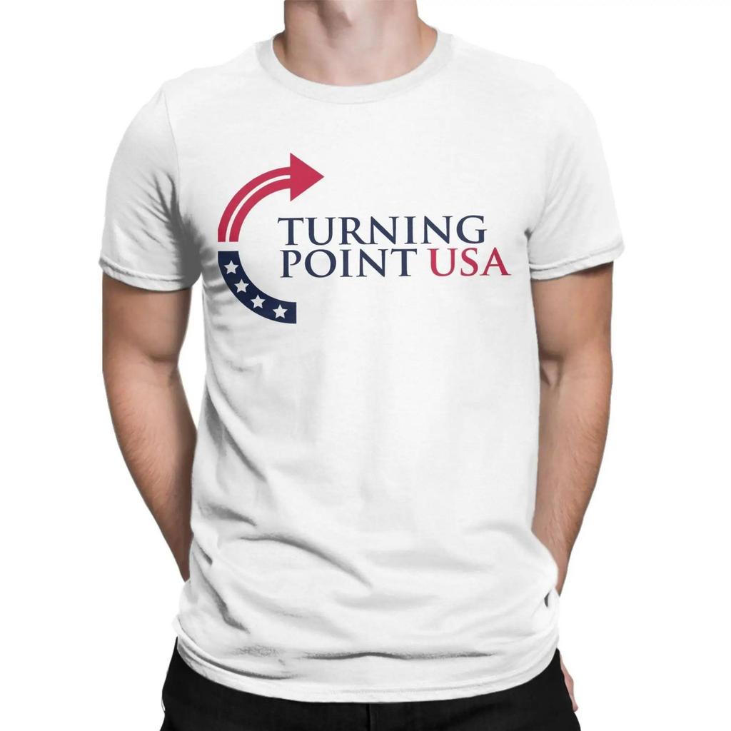 Turning Point USA Чарли Кирк Футболка Мужская Женская Хлопок Смешные Футболки Круглый Вырез Футболки С Коротким Рукавом Топы Идея для Подарка