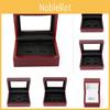 Casket Jewelry Fashion Simple Exquisite Girls Ring Jewelry Porous Mahogany Set