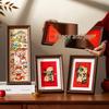 2026 Year of the Horse New Year Ornament: Calligraphy Photo Frame & God of Wealth Table Decoration
