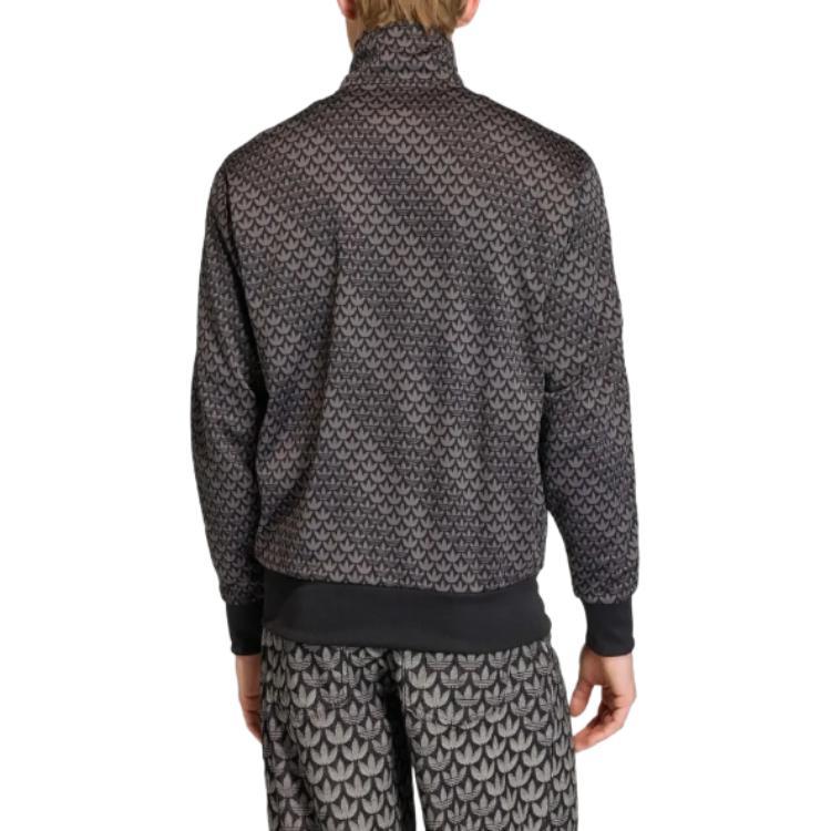 adidas Мужская куртка с молнией и длинным рукавом Originals Firebird Monogram с логотипом Мужские куртки KC9158