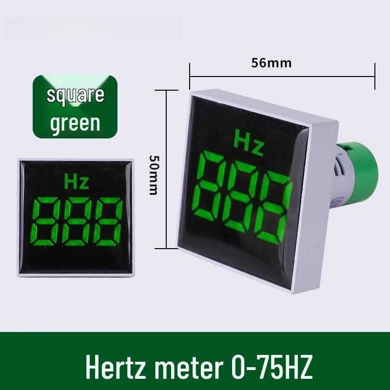 22mm Dual Display LED Voltage Current Frequency Meter - Round/Square