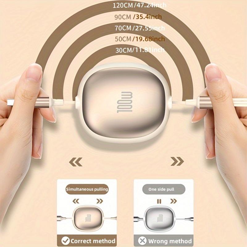 Кабель для быстрой зарядки 3-в-1, многофункциональный USB-шнур для зарядки, совместимый с iPhone, Huawei и устройствами Type C