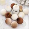 12pcs Festival Velvet Christmas Balls Set Plastic Christmas Tree Ornaments  Merry Christmas Decor
