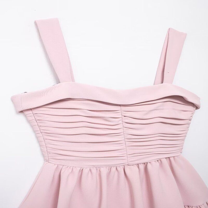 Fashion Style 2024 Summer New Arrival Female Laminated Decoration Pendant Balloon Sling Mini Dress 3435324