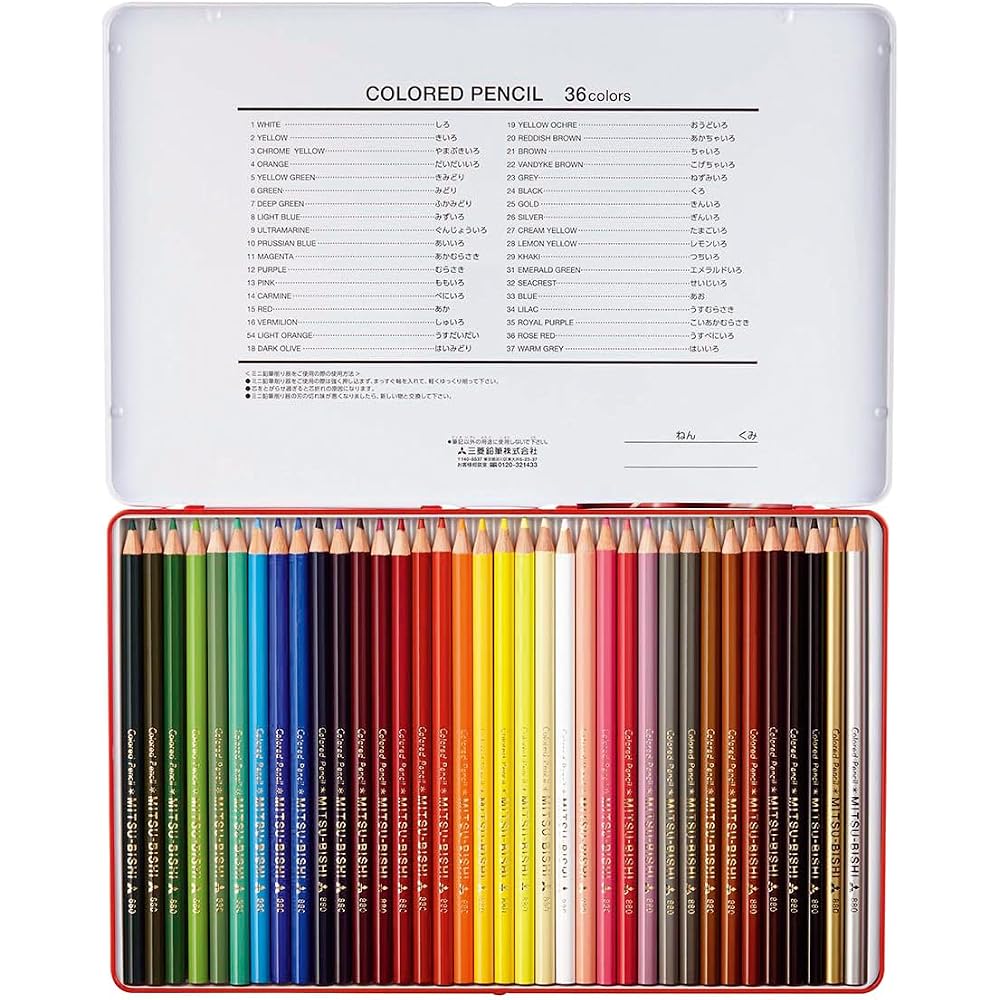 Mitsubishi Pencils, цветные карандаши, 880, ученики начальной школы, 36 цветов, K88036CP