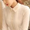 Lace Shirt  Women's Warm Korean Version Slim Fit Base Shirt Top