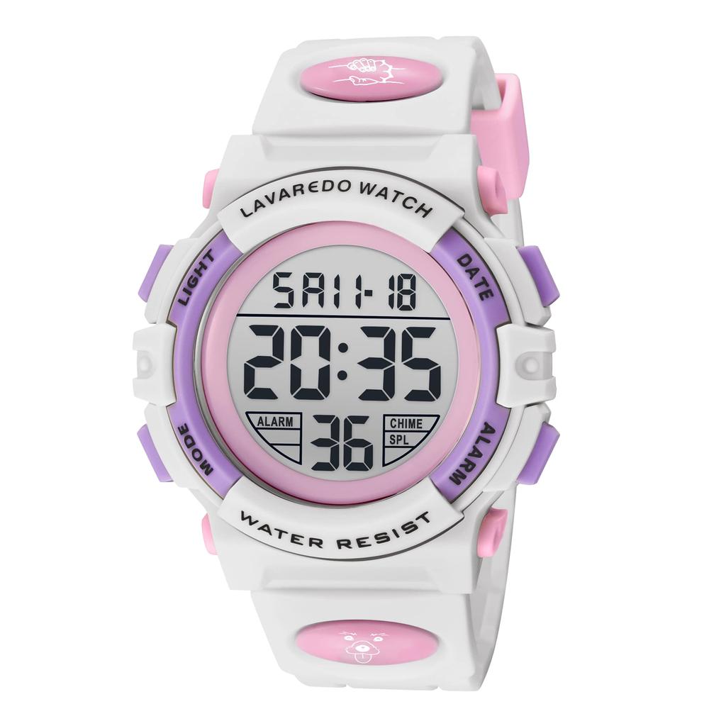 Детские спортивные водонепроницаемые водонепроницаемые 50 светодиодов День поступления в школу День рождения Инструкция по эксплуатации в комплекте Детские часы, цифровые, для девочек