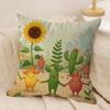Cute Cartoon Succulent Pillow Gifts Home Office Furnishings Bedroom Sofa Car Cushion Cover Case 45x45cm
