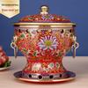red lotus design, латунная внутренняя чаша