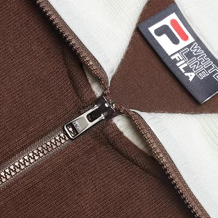 New FILA MODERN HERITAGE Sweatshirt Women's Dark Rock Umber F11W518204F-BN