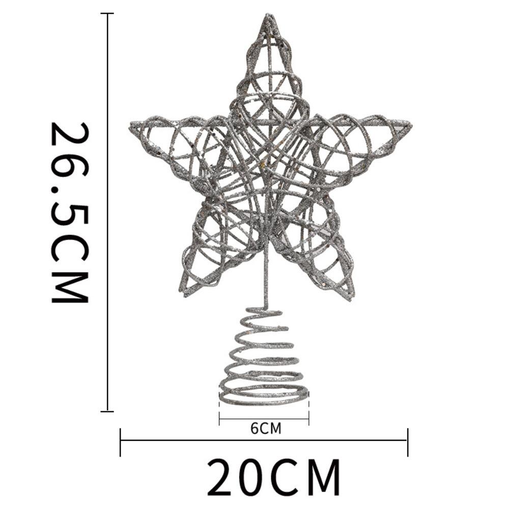 New Pentagram Christmas Tree Top Star Crafts Party Decoration Christmas Tree Decorations New Year Family Christmas Decorations