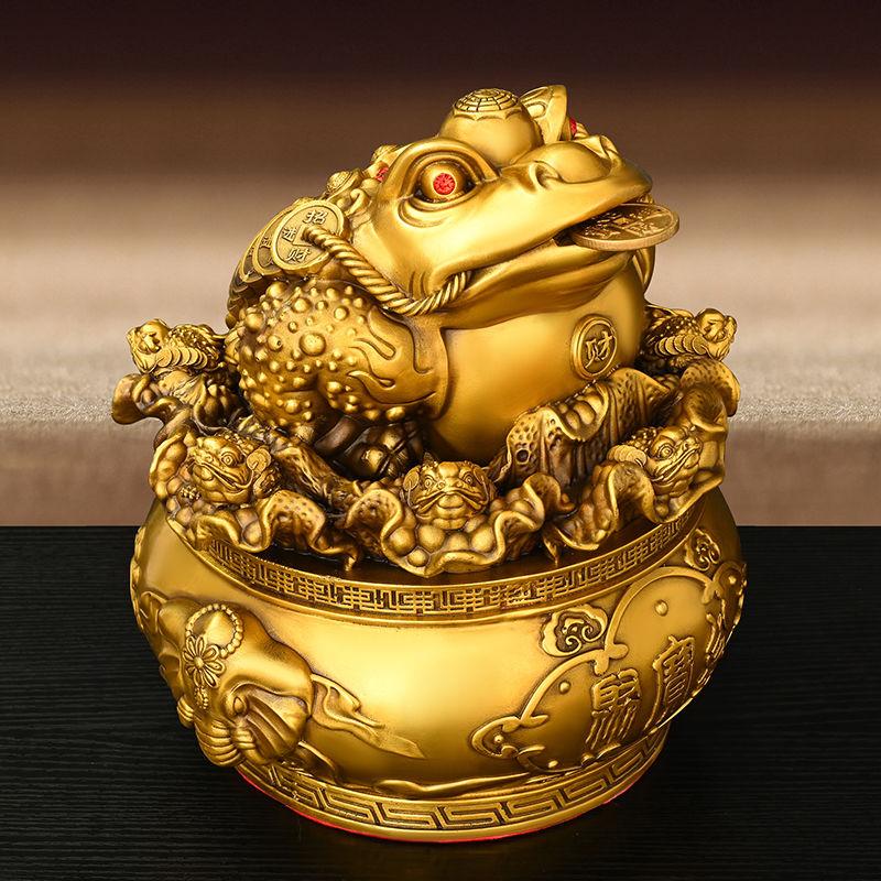 Богатство Все Медь Золотая Жаба Украшение Трехногая Золотая Жаба Сокровище Чаша Сто Богатство Золотая Жаба Украшения для Домашнего Декора