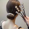 Korean Lazy Hair Curler Accessories Women Elegant Pearl Flower Hairpin Bun Hair Twister Hairgrip Braiding Girls Headwear