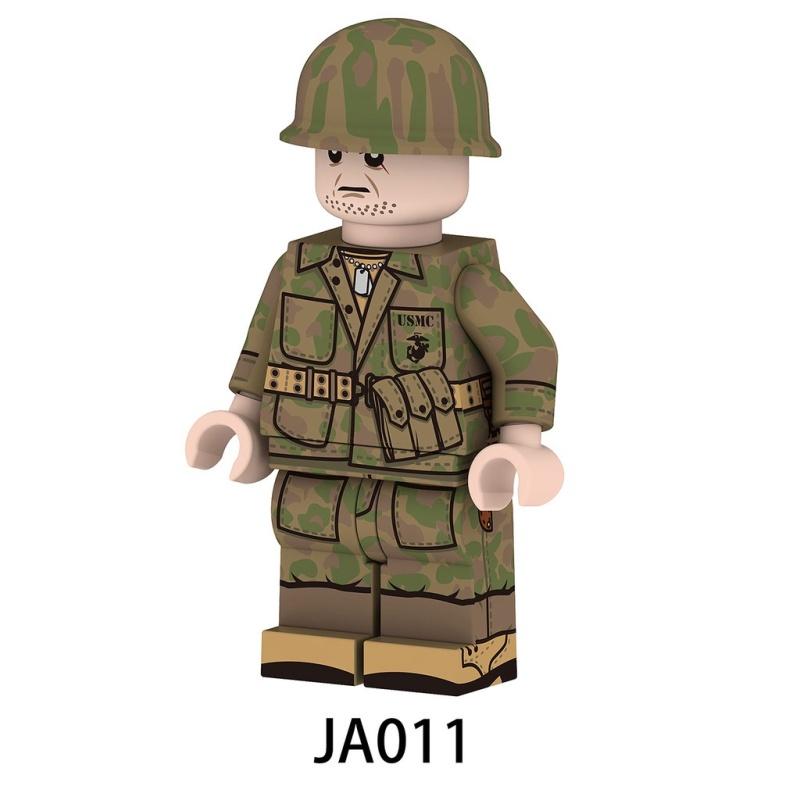 Минифигурки Лего JA009-014 Морская пехота, USMC Камуфляж Военный Солдат Строительные блоки Игрушки для